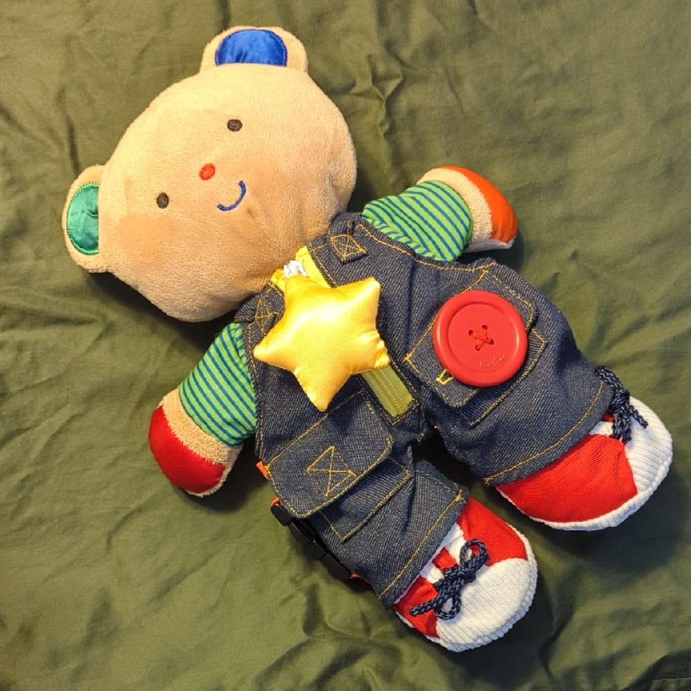 Practice Getting Dressed Teddy Bear, Plush Learning Toy For Toddler